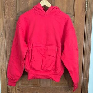 Yzy Gap Red Double Layer Hoodie Size Small